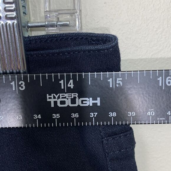 Just Black High Rise Button Fly Skinny Jeans Women’s Size 30 Dark Wash Frayed - Picture 3 of 8